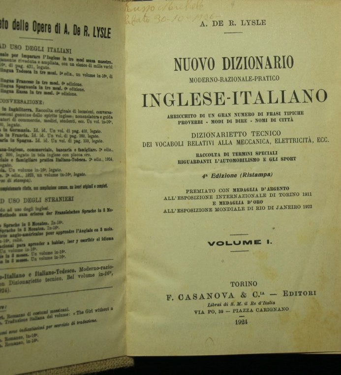 New modern rational practical English-Italian dictionary; Italian English