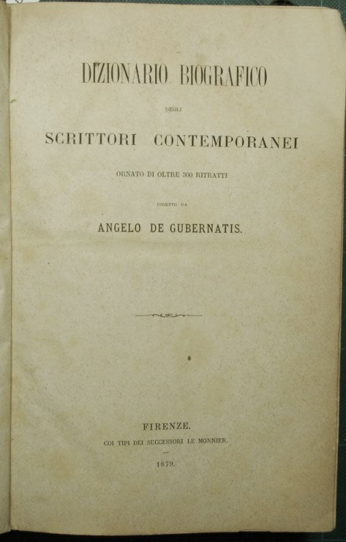 Dizionario degli scrittori contemporanei
