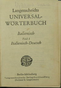 Langenscheidts universal-worterbuch italienisch