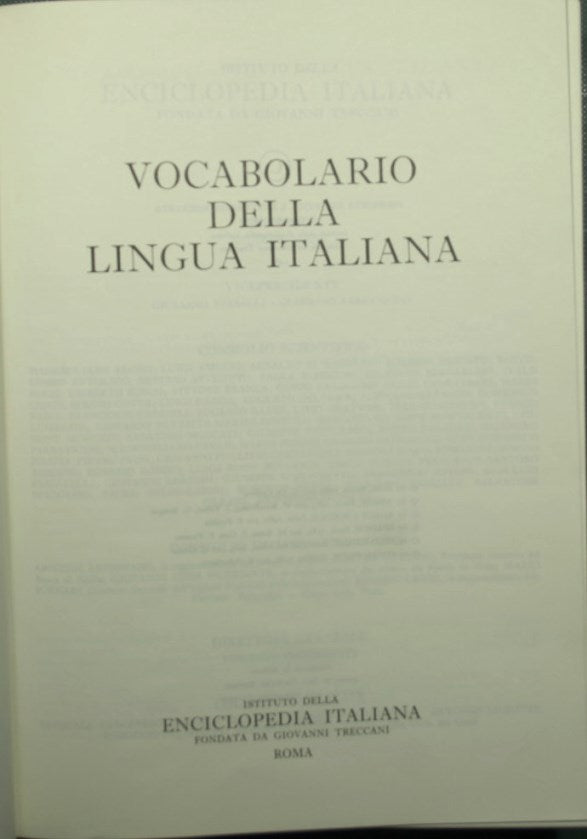 Vocabulary of the Italian language