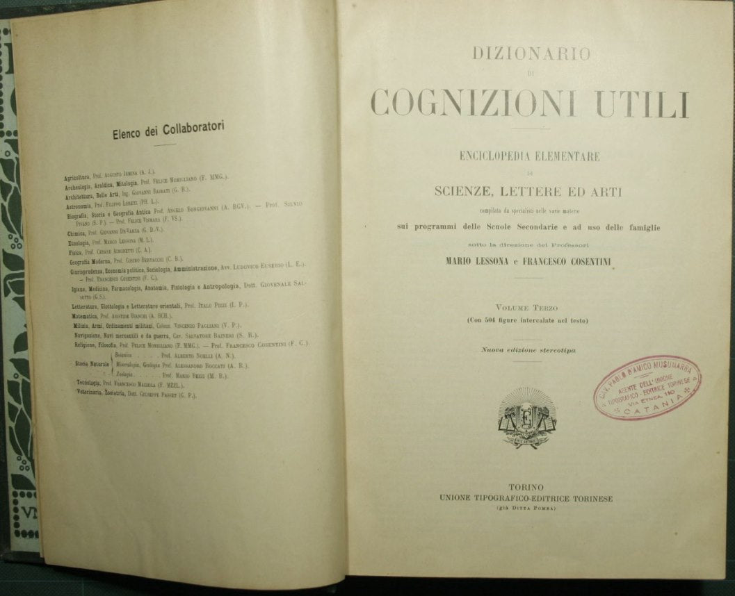 Dizionario di cognizioni utili - Vol. III: H - M