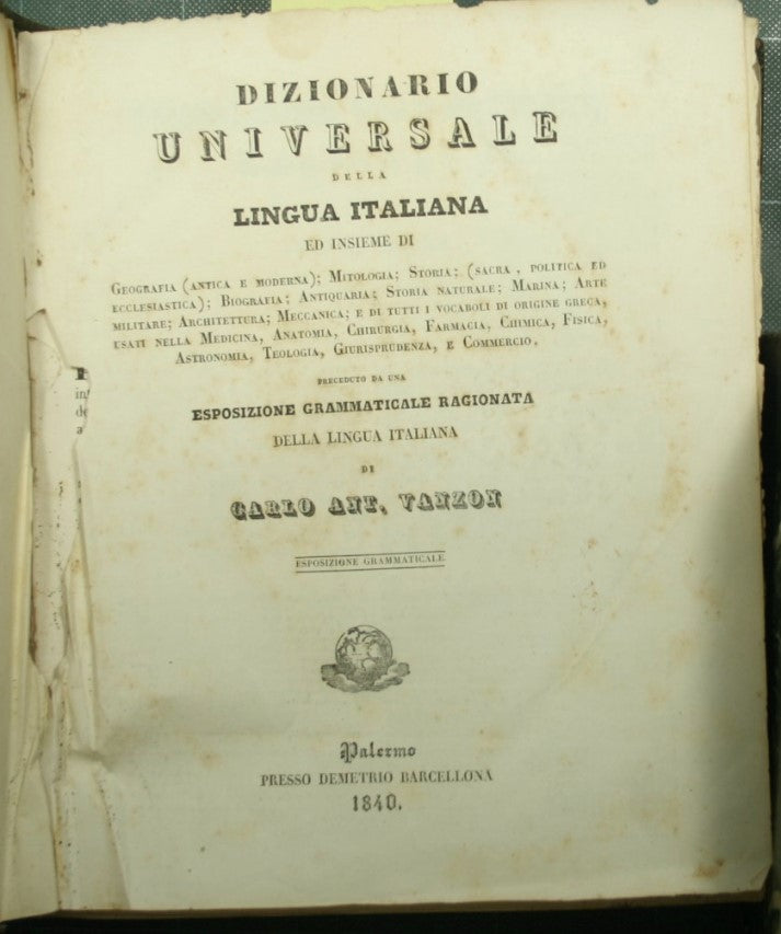 Universal dictionary of the Italian language