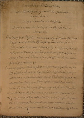 Institutiones Philosophice MANOSCRITTO