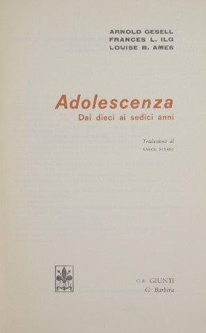 Adolescenza -  Dai dieci ai sedici anni