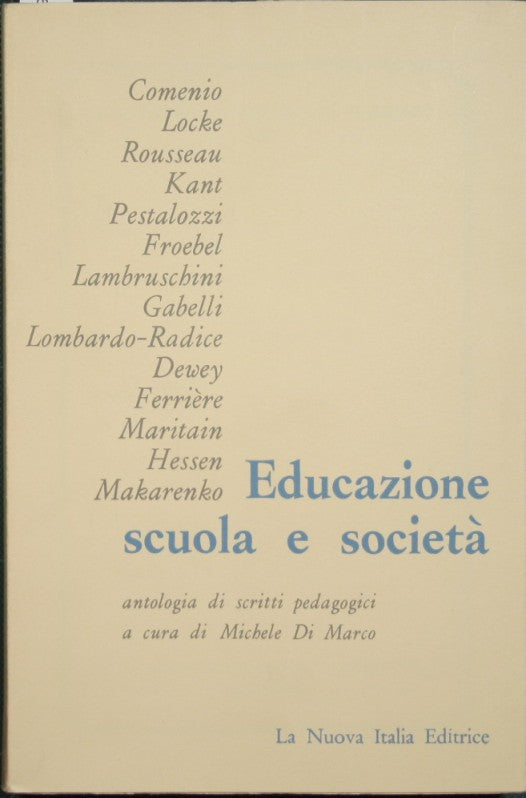 Educazione scuola e società