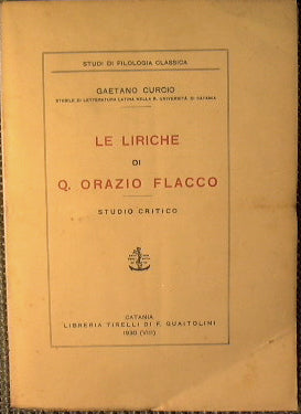 Le Liriche di Q. Orazio Flacco