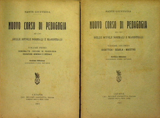 Nuovo corso di pedagogia    I e II Volume