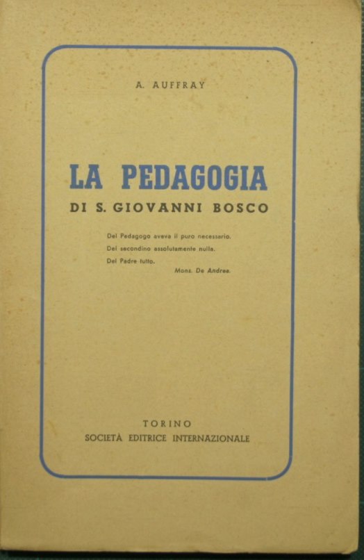 La pedagogía de San Juan Bosco