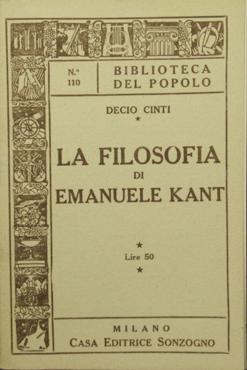 The philosophy of Emanuele Kant