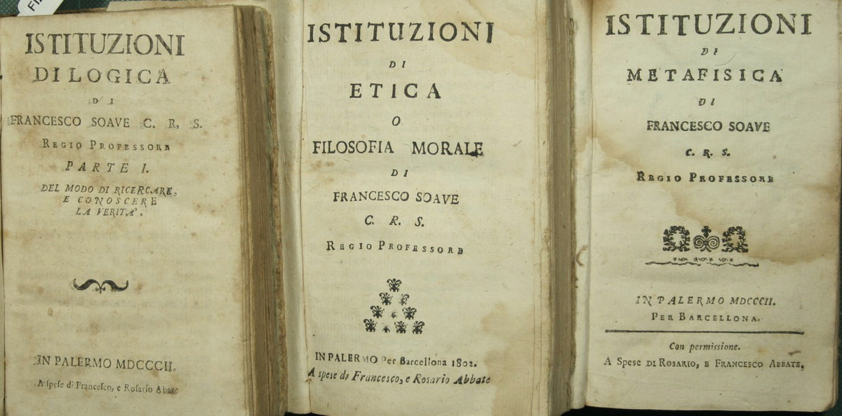Institutions of logic, metaphysics, and ethics