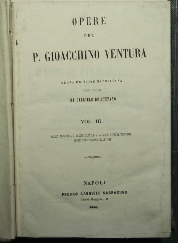 Works of P. Gioacchino Ventura - Vol. III