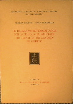 Interpersonal relationships in elementary school results of group work