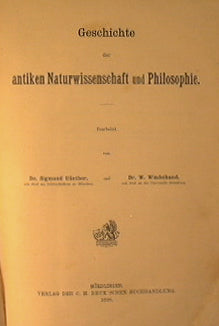 Geschichte der antiken Naturwissenschaft und Philosophie.