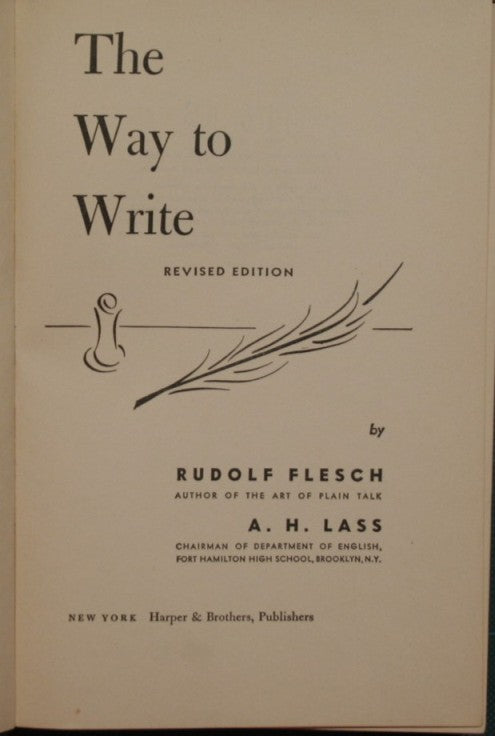 The way to write
