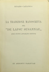 La tradizione manoscritta del De Lapsu Susannae
