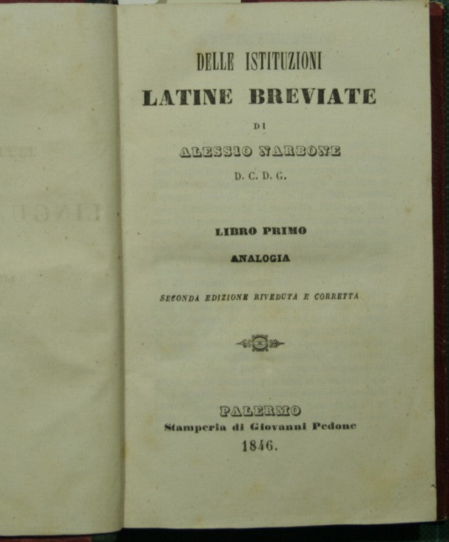 Delle istituzioni latine breviate