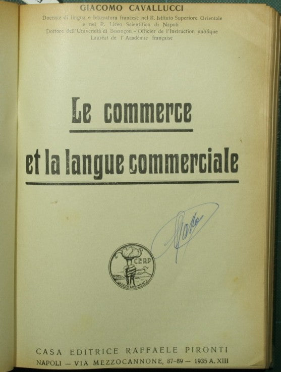 Cours de francais commercial; Le commerce et la langue commerciale