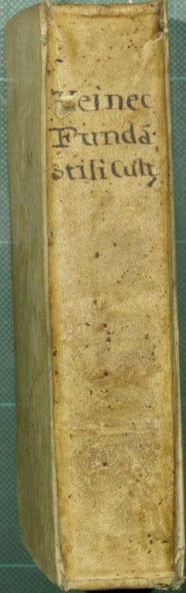 Fundamenta cultioris styles in usum auditorii adornavit et syllogen exemplorum adjecit Jo. Gottl. Heineccius Jc. And predecessor
