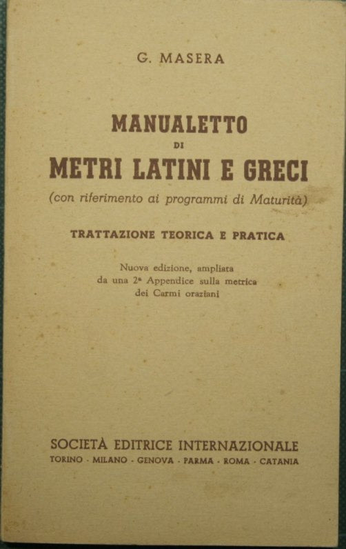 Manual de metros latinos y griegos.
