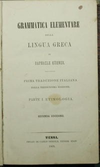 Grammatica elementare della lingua greca