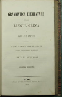 Grammatica elementare della lingua greca