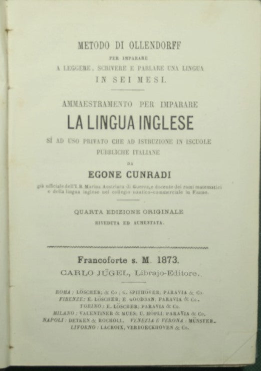 Ammaestramento per imparare la lingua inglese