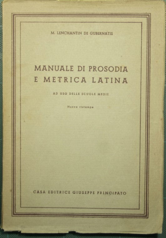 Manual de prosodia y métrica latina.