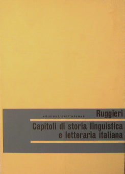 Capítulos de la historia lingüística y literaria italiana.