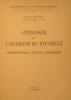 Anthologie de l'allemand du XVI siecle