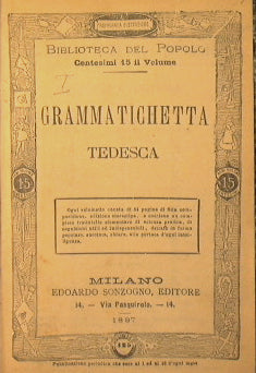 Grammatichetta tedesca + Grammatichetta francese + Grammatichetta inglese + Grammatichetta spagnuola + Grammatichetta latina + Elementi di disegno + Principi di disegno lineare  (vedi note )