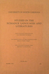 Studies in the romance languages and literatures.