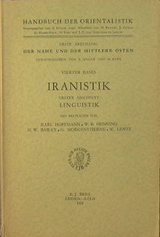 Iranistik. Erster abschnitt Linguistik