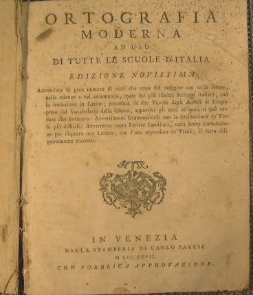 Ortografia moderna ad uso di tutte le scuole d'Italia