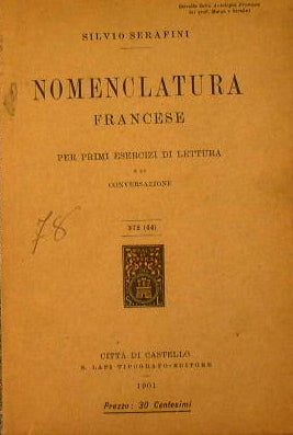 Nomenclatura Francese per primi esercizi di lettura e di conversazione