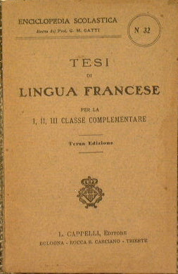 Tesi di Lingua Francese