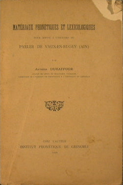 Matériaux Phonétiques et Lexicologiques