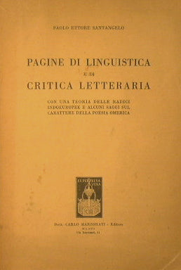 Pagine di Linguistica e di critica letteraria