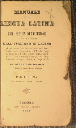 Manuale della lingua latina