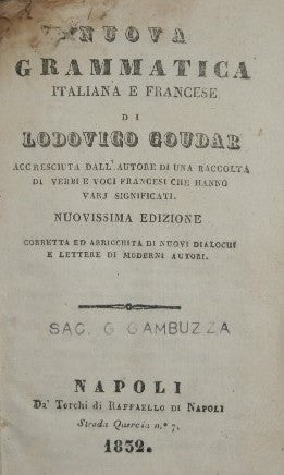 Nuova grammatica italiana e francese