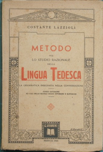 Metodo per lo studio razionale della lingua tedesca