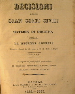 Decisioni delle Gran Corti Civili in materia di diritto