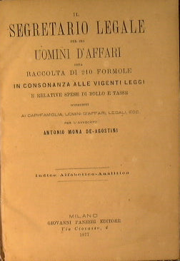 Il segretario legale per gli uomini d'affari