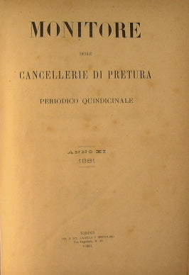 Monitore delle Cancellerie di Pretura.