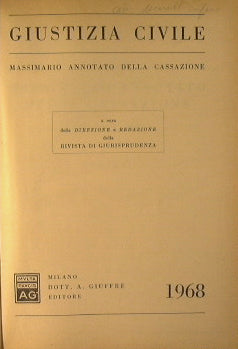 Civil justice. Maximum annotated by the Supreme Court. Year 1968