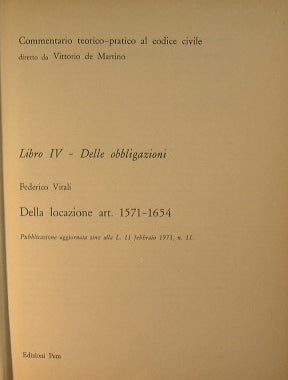 Della locazione art. 1571 - 1654.