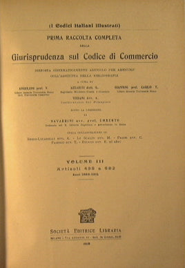 Prima raccolta sul codice di Commercio