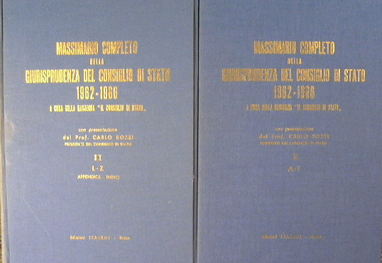 Massimario completo della giurisprudenza del consiglio di stato 1962-1966