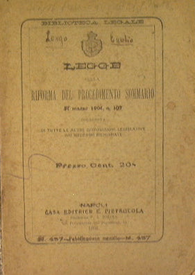 Legge sulla riforma del procedimento sommario