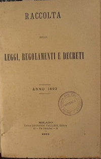 Raccolta delle leggi, regolamenti e decreti