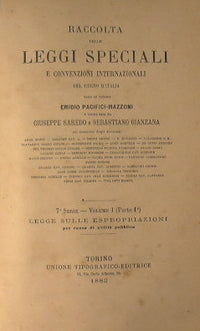 Colección de leyes especiales y convenios internacionales del Reino de Italia